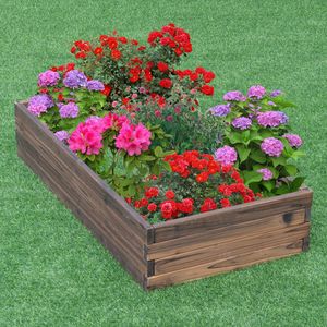 Kit de jardinière surélevée en bois pour pots de fleurs et jardinières - Product Image 1