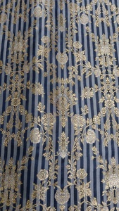 Tissu Jacquard Brocart Polyester Zari Banarasi pour Vêtements, Blazers/Costumes - Soie Dorée - Product Image 3