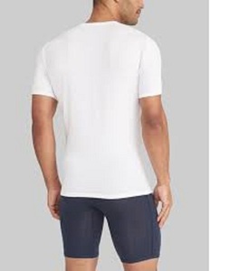 Débardeur en coton de haute qualité pour homme, col en V, blanc, coupe ajustée, décontracté - Product Image 3