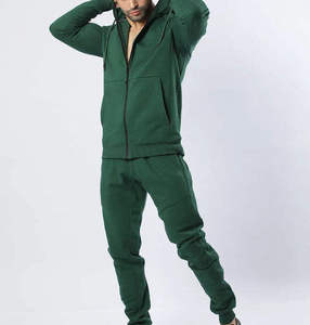 Mens Terry Track Suit Custom Embroidery Hoodie Sweatpants Set Breathable Sports Outfit Jogger <b>Tracksuit</b> - Product Image 3