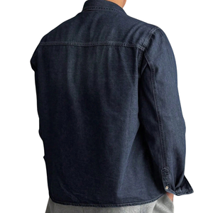Camisa de Mezclilla de Manga Larga para Hombre, Personalizada, 100% Algodón, Transpirable, de Secado Rápido, Corte Regular, con Botones y Bolsillo en el Pecho, Estilo Clásico - Product Image 2