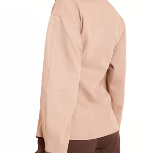Wholesale Women Solid Color <b>Blazer</b> Suit Set <b>Button</b> Detail Fashion Jacket Office Business Wear Custom OEM ODM Manufacturer Best - Product Image 3