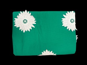 Factory Direct Premium Dark Green 3D Floral Embroidered Cotton Fabric- High-Relief White Daisy Applique Breathable Material - Product Image 3