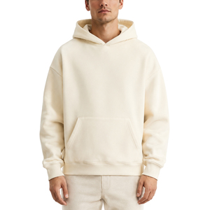 Individuelles Logo Schwergewichtiger Blanko-Hoodie Großhandel Übergroßer Pullover Herren Unisex 450GSM Baumwollfleece Streetwear Sweatshirt Herstellung - Product Image 1