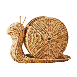 Panier de rangement en jacinthe d'eau naturelle en forme d'escargot, panier tissé à la main pratique pour le rangement à domicile dans le salon, en provenance du Vietnam - Product Image 1