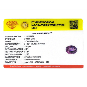 Natural Faceted Amethyst Loose Gemstone 4.95 Carat High Quality for Fine Jewelry - Product Image 4