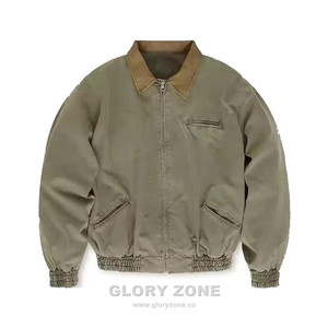 เสื้อแจ็คเก็ตยีนส์วินเทจทรงโอเวอร์ไซส์สำหรับผู้ชาย Glory Zone รุ่น Custom ตกแต่งด้วยการปะติดปะต่อและงานปัก  ไซส์ 31 - Product Image 6