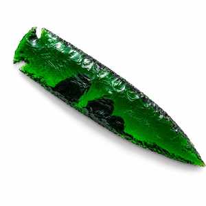 Figura Decorativa de Obsidiana Verde de 6 Pulgadas con Punta de Flecha Tallada, Feng Shui, para Decoración del Hogar, Cristal Coleccionable con Relieve Tallado - Product Image 6