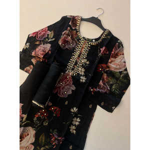 เสื้อ Plazzo dupatta ปาร์ตี้อินเดียและปากีสถานที่สวยงาม - Product Image 1