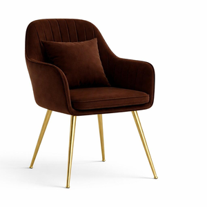 Modern Upholstered Rocking Chair with Cushion and Metal Legs for Outdoor School Hospital Villa Use - Product Image 3