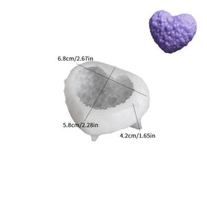 Molde de Silicona para Velas de Resina con Forma de Corazón Floral Hecho a Mano para el Día de San Valentín - Product Image 6