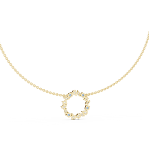 Collar con Colgante de Diamantes de Corte Mixto de Lujo en Oro Amarillo de 10K, Diamantes Cultivados en Laboratorio, Elegante Colgante de Diamantes en Oro Amarillo - Product Image 4