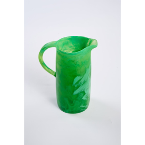 Carafe en résine marbrée artisanale, vert émeraude luxueux, de qualité alimentaire, pour la décoration moderne de la maison et la vaisselle, durable et incassable - Product Image 1