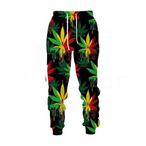 Ensemble de survêtement unisexe à capuche et pantalon, imprimé feuille de rasta, respirant, léger, longueur intégrale, streetwear décontracté, hiver, taille adulte - Product Image 3