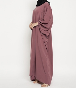 Wholesale Modest Dubai Beaded <b>Sequined</b> Long Sleeve Abaya Muslim Traditional Handmade Wedding Women Polyester Breathable V Neck - Product Image 2
