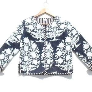 New Arrival Boho Quilted Jacket for Women Handmade Patchwork <b>Coats</b> Reversible Lining Indian Style Long Breathable Woven JACKET - Product Image 1