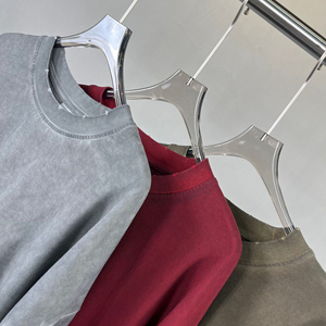 2 In1 Ripped Vintage Oversized Tee Sweatshirts Custom Men Vintage Distressed <b>Raw</b> Hem Double Layer Long Sleeve T Shirt Hoodies - Product Image 6