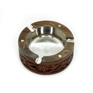 Handcrafted Aluminum Smokeless Ashtray American Style Round Design Premium Luxury Smoking Accessory for Home Table Decor - Product Image 3
