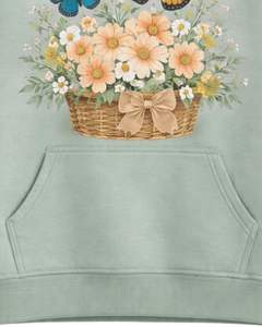 Blue Floral Butterfly Printed Hoodie Jogger Pant Set <b>Women</b> Fleece Pullover Sweatshirt With Matching <b>Trouser</b> Casual Winter Outfit - Product Image 6