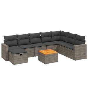 Conjunto de Sofás Modulares Grandes de Ratán PE Gris para Jardín, Colección Premium de Muebles Modulares para Exteriores - Product Image 2
