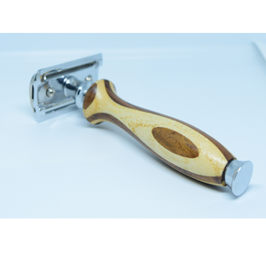 Maquinilla de afeitar portátil de viaje, precio razonable, muy demandada, MOQ bajo, completa con maquinilla de afeitar de seguridad de 3 cuchillas de acero inoxidable y mango de madera. - Product Image 5