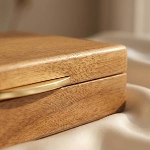 New Simple Square Walnut Color <b>Small</b> Size Jewellery Storage <b>Box</b> High-end Jewelry Storage Display <b>Box</b> for Halloween Holiday Gift - Product Image 5