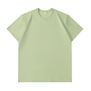 Camiseta de mujer con cuello redondo y manga corta, tops informales de verano, camisetas coreanas lisas, ropa holgada Harajuku para mujer, Top de algodón ligeramente elástico - Product Image 5