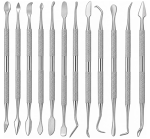12 Piece Stainless Steel Wax Carver <b>Tool</b> Set Double Ended Clay Sculpting Pottery Carving Modeling Spatula <b>Tools</b> - Product Image 1