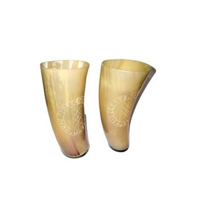 แก้วฮอร์นแท้สำหรับตกแต่งแก้ววัสดุอินทรีย์โบราณแก้วกาแฟนมเบียร์ไวน์ - Product Image 1