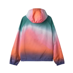 Veste coupe-vent à sublimation multicolores, personnalisable, décontractée, zippée, pour le sport, la course à pied, et les activités de plein air, avec capuche et fonction imperméable. - Product Image 2