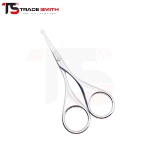 Ciseaux à barbe et à moustache TSI en acier inoxydable, outil de toilettage de précision pour barbier professionnel, coupe et coiffage des poils du visage - Product Image 1