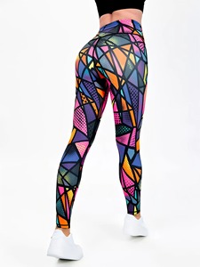 Leggings de sport pour femmes, vente en gros personnalisée, haute compression, taille haute, pantalons de yoga, évacuation de l'humidité, extensibles dans 4 directions - Product Image 2