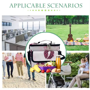 Large Size Portable Mesh Pocket Can Box Quick Sale Thermal Leak-Proof Hiking Lunch Cooler Bag Made of 600D Material - Product Image 5