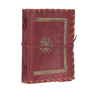 Carnet de notes en cuir véritable fait main avec sangle de fermeture, journal vintage - Product Image 4