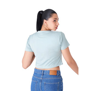 Top Corto para Mujer, Diseño Básico, Corte Elegante, Material Transpirable y Refrescante, Estilo Moderno para Adolescentes - Product Image 6