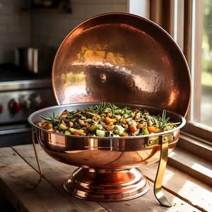 Le réchaud en cuivre garde les aliments au chaud, en sécurité et appétissants ; les réchauds en métal conçus pour la performance et la longévité. - Product Image 1