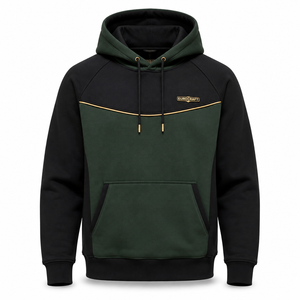 Sudadera con Capucha Lisa Personalizada de Fábrica al por Mayor para Hombre, Ajuste Regular, 100% Algodón, Forro Polar Transpirable, Estampado de Goma en Relieve Frontal, Teñido Liso para Otoño - Product Image 2