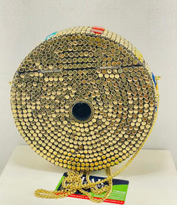 Quality Assured Handmade Designer Evening Metal Mosaic Clutch Cum Sling Bag | Metal Mosaic Ladies Clutch Bag By FWE - Product Image 1