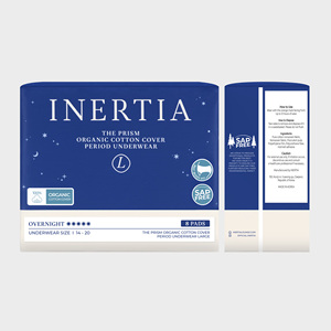 INERTIA - Bragas Menstruales Desechables MAXI con Forro de Algodón Orgánico - Súper Absorbentes, Certificadas, Suaves para Pieles Sensibles - Product Image 2