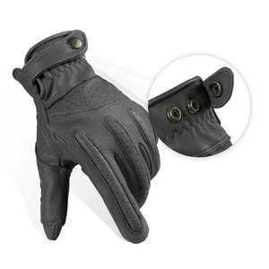 Black <b>Leather</b> <b>Driving</b> <b>Gloves</b> Full Finger Thermal Insulated Warm Winter <b>Gloves</b> <b>For</b> <b>Men</b> Women Daily <b>Driving</b> Travel - Product Image 3
