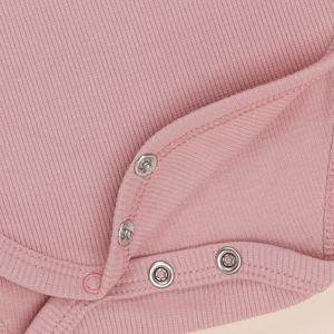 ชุดบอดี้สูทแขนสั้นยืดหยุ่นไม้ไผ่ออร์แกนิคสีชมพูบลัช - Product Image 4