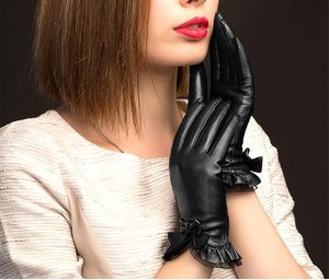 ถุงมือแฟชั่น ถุงมือหนังผู้หญิง ถุงมือขับรถฤดูหนาว - Product Image 3