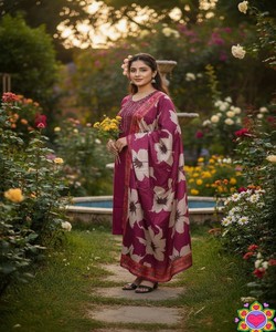 Ensemble haut-bas et dupatta en coton slub imprimé fantaisie, style festif, dernière collection de créateur, séchage rapide, taille unique, prix de gros, vêtement ethnique - Product Image 5