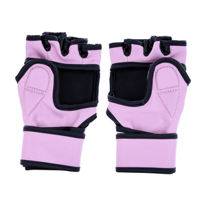 Custom Logo Half-Finger MMA Gloves-Outdoor Use High Quality Leather Made <b>Hook</b> & Loop Closure Adjustable MMA Gloves - Product Image 2
