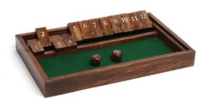 Plateau de jeu en bois écologique avec blocs numérotés, surface en feutre vert, bois peint imitation antique, décoration de Noël - Product Image 4