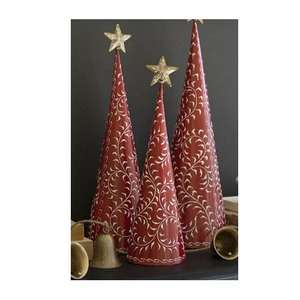 Étiquette de Noël suspendue en métal plaqué or antique personnalisée, ornement de fête peint - Product Image 5