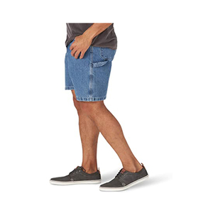 Pantalones cortos de mezclilla casuales con cremallera para hombre, estilo veraniego, rasgados, hasta la rodilla - Product Image 3