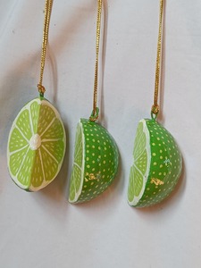 Adornos Colgantes de Navidad para Árbol de Navidad, en Forma de Frutas como Fresa, Piña y Naranja, de Cristal, Redondos, con Tamaño Personalizable - Product Image 2