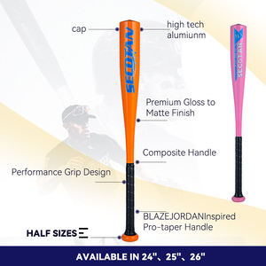 Bate de Béisbol de 1 Pieza WARPRO INDUSTRY Negro con Remolinos Blancos, 28 Pulgadas, 2.3 Pulgadas de Diámetro en el Cuerpo, Ligero, 0.5 Kg, para Práctica Juvenil - Product Image 6