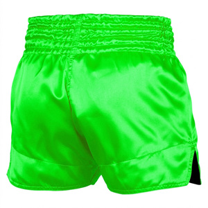 Shorts de Muay Thai en satin de qualité supérieure, logo personnalisé, taille élastique, fabricant de vêtements d'entraînement en gros - Product Image 2